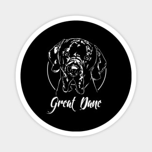 Funny Proud Great Dane dog portrait Magnet